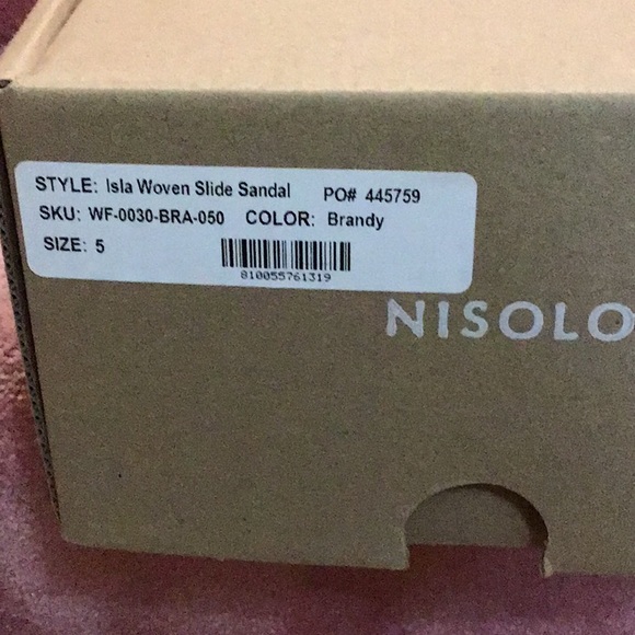 Nisolo isla woven slide sandal brandy size 5 - Picture 4 of 4